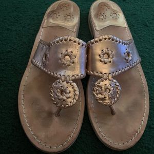 Rose gold jack rogers